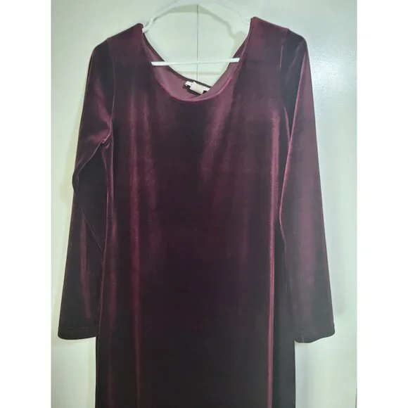 VTG LAPIS Womens Whimsigoth Velvet Maxi Dress SZ M Burgundy Grunge Witchy - Picture 4 of 11